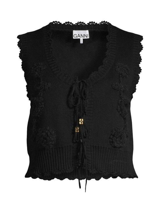 Ganni - Crochet Applique -liivi - 099 BLACK | Stockmann - photo 1