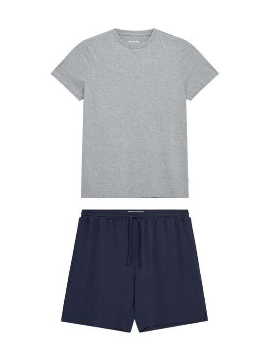 Resteröds - Bamboo Set divdaļīga īsā pidžama - NAVY/LIGHT GREY MELANGE | Stockmann - photo 1