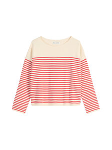 Marc O'Polo - Raidallinen neule venepääntiellä - J46 STRIPED / RAW CREAM | Stockmann