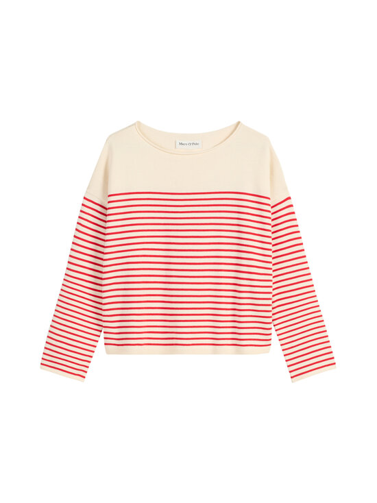 Marc O'Polo - Raidallinen neule venepääntiellä - J46 STRIPED / RAW CREAM | Stockmann - photo 1