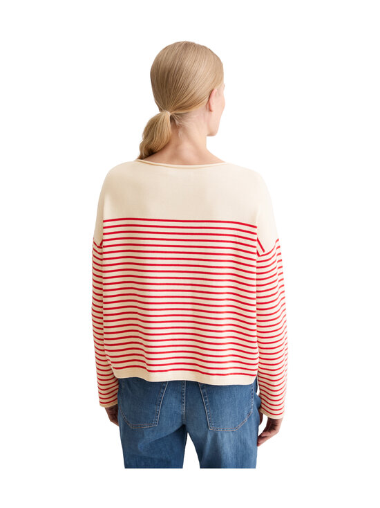 Marc O'Polo - Raidallinen neule venepääntiellä - J46 STRIPED / RAW CREAM | Stockmann - photo 3