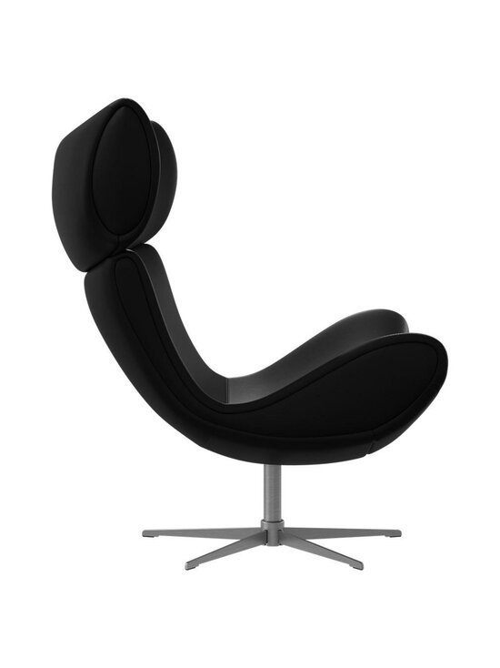 BoConcept - Imola-nojatuoli pyörivä jalusta Nordic Grain -nahka 5130 musta / teräs - BLACK | Stockmann - photo 2