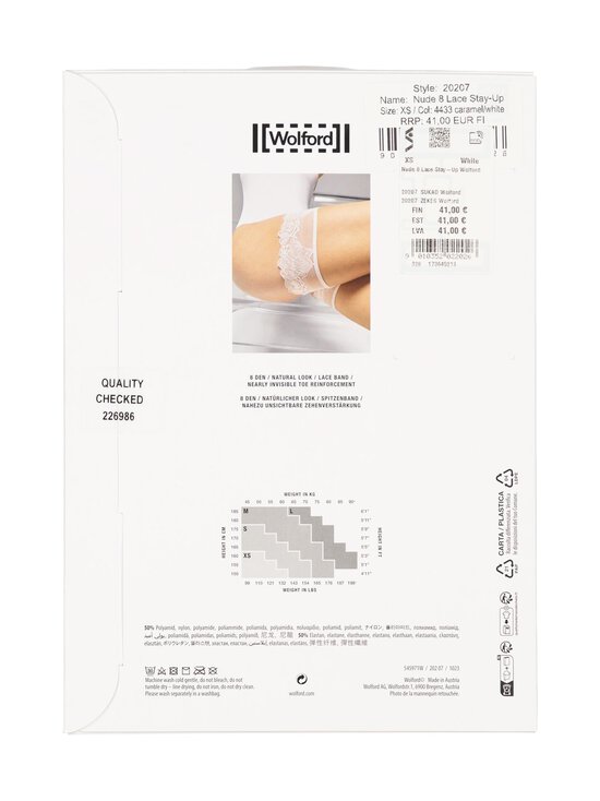 Wolford - Põlvikud Nude Lace Stay-Up 8 den - 4433 CARAMEL/WHITE | Stockmann - photo 2