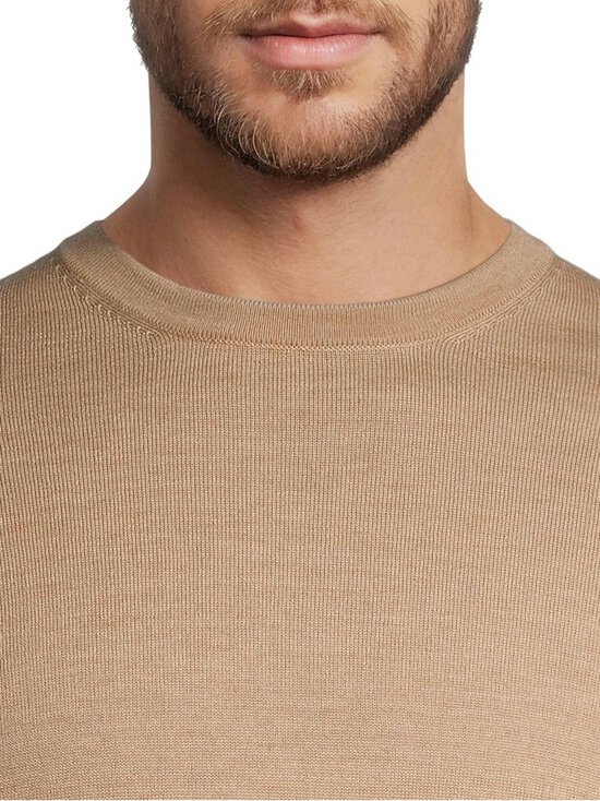 ESSENTIALS by Stockmann - Ethan merīnvilnas džemperis - SAND MEL.105216 | Stockmann - photo 4