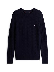 Tommy Hilfiger - Palmikkokuvioitu villasekoiteneule - DW5 DESERT SKY | Stockmann