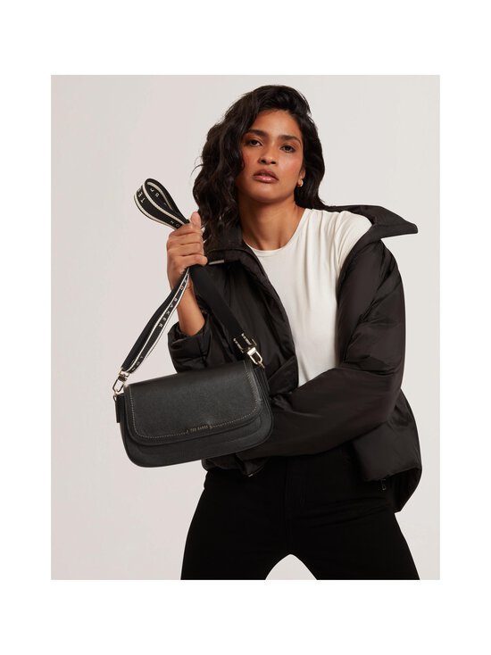 Ted Baker London - Louiize Webbing Flapover Crossbody -nahkalaukku - BLACK | Stockmann - photo 5
