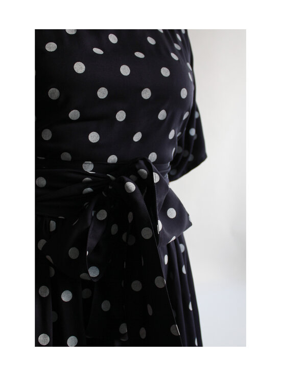 Lili Marleena - Polka dots long double ruffle -pitkä mekko - BLUE | Stockmann - photo 8