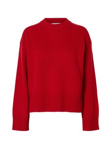 Selected - SlfCille Cashmere Blend O-Neck -neulepusero - EQUESTRIAN RED | Stockmann
