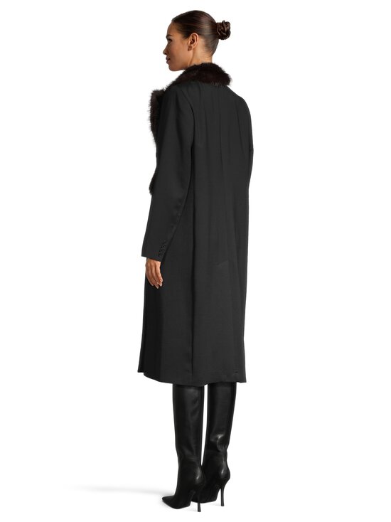 Lauren Ralph Lauren - Vilnas mētelis ar mākslīgās kažokādas apkakli - 001 BLACK | Stockmann - photo 3