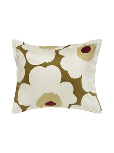Marimekko - Unikko-satiinityynyliina - 618 GREEN UMBER, CREAM Marimekko - Unikko-satiinityynyliina - 618 GREEN UMBER, CREAM | Stockmann