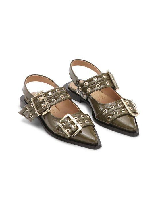 Ganni - Feminine Buckle -ballerinat - 838 MILITARY OLIVE - photo 2 Ganni - Feminine Buckle -ballerinat - 838 MILITARY OLIVE | Stockmann - photo 2