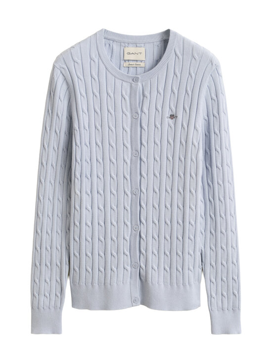 GANT - Stretch Cotton -palmikkoneuletakki - 455 LIGHT BLUE | Stockmann - photo 1