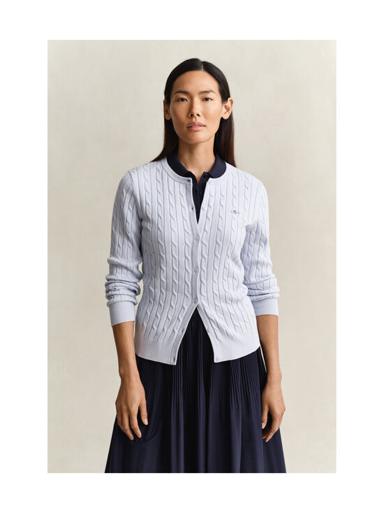 GANT - Stretch Cotton -palmikkoneuletakki - 455 LIGHT BLUE | Stockmann - photo 2