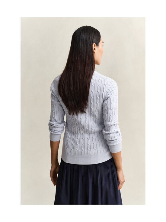 GANT - Stretch Cotton -palmikkoneuletakki - 455 LIGHT BLUE | Stockmann - photo 3
