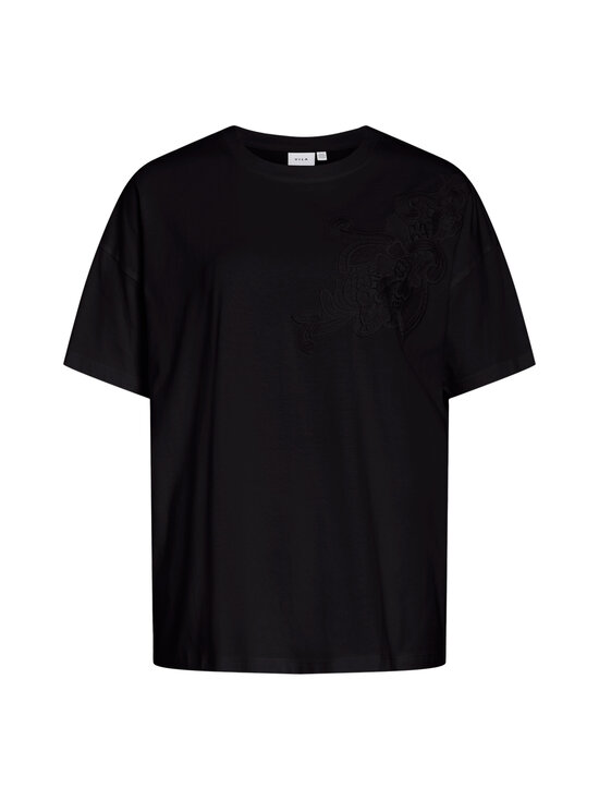 Vila - Vivora Lace Detail t-paita - BLACK | Stockmann - photo 1