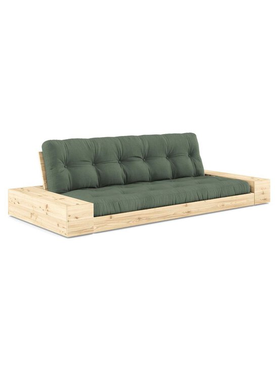 Karup - Base-futonsohva laatikoilla olive green/mänty L 244 cm - GREEN | Stockmann - photo 1