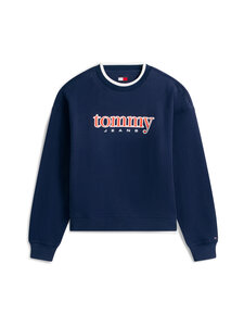 Tommy Jeans - Applique Crew -collegepaita - C1G DARK NIGHT NAVY | Stockmann