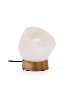 Kave Home - Shenli-pöytävalaisin - MESSINKI,VALKOINEN | Stockmann