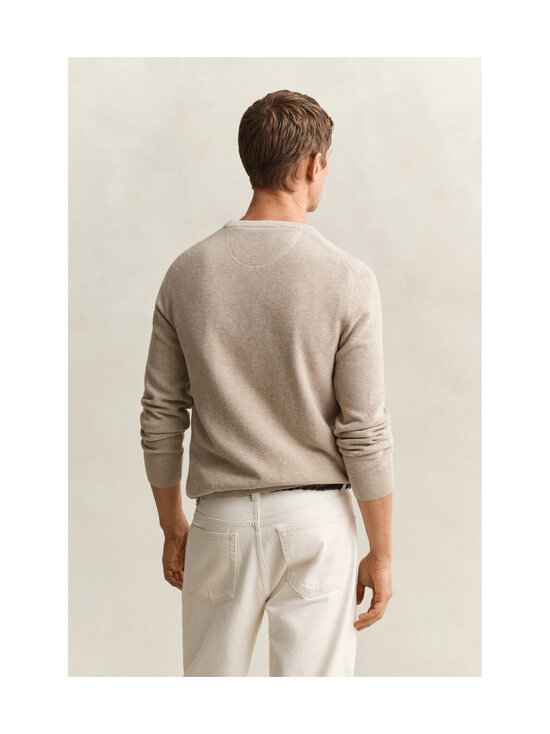 GANT - Puuvillane kudum Micro Textured C-Neck - 198 OAT MELANGE | Stockmann - photo 3