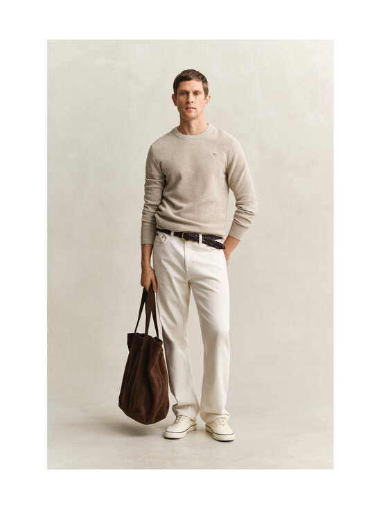 GANT - Puuvillane kudum Micro Textured C-Neck - 198 OAT MELANGE | Stockmann - photo 5