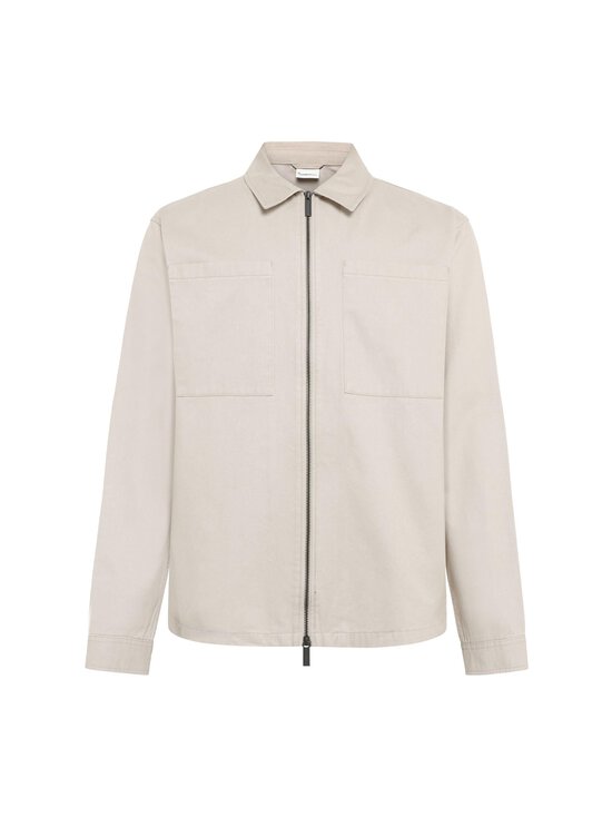 Knowledge Cotton Apparel - Organic Cotton Twill -paitatakki - 1228 LIGHT FEATHER GRAY | Stockmann - photo 1