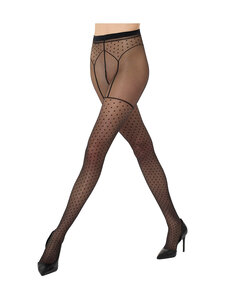 Wolford - Dotted Garter Belt -sukkahousut - 9180 BLACK/BLACK | Stockmann