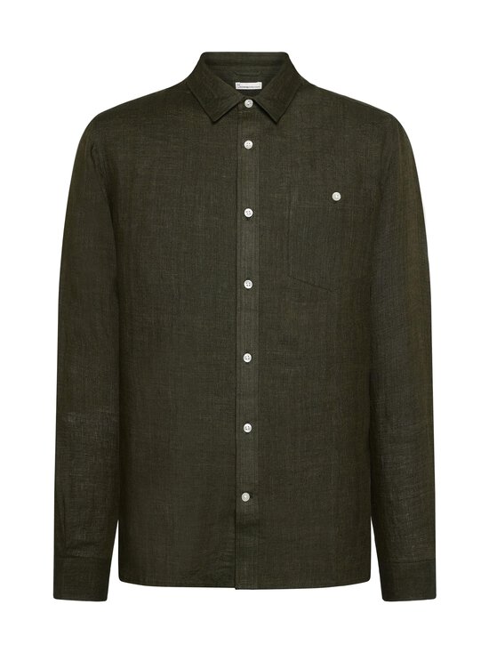 Knowledge Cotton Apparel - Regular Fit lina krekls ar apkakli - 1068 BURNED OLIVE - photo 1 Knowledge Cotton Apparel - Regular Fit lina krekls ar apkakli - 1068 BURNED OLIVE | Stockmann - photo 1