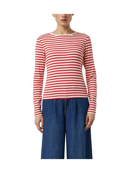 Comma - Trikoosärk Strib - 32D4 RED OFF WHITE | Stockmann - photo 2