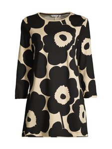 Marimekko - Reliefi Unikko -luomupuuvillatunika - 980 BLACK, BEIGE | Stockmann