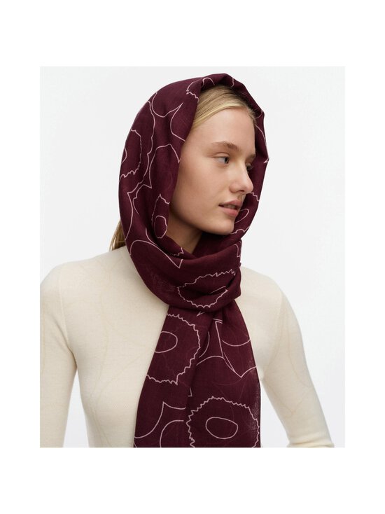 Marimekko - Villane sall Fiore Piirto Unikko - 430 DARK PURPLE, LIGHT PINK | Stockmann - photo 2