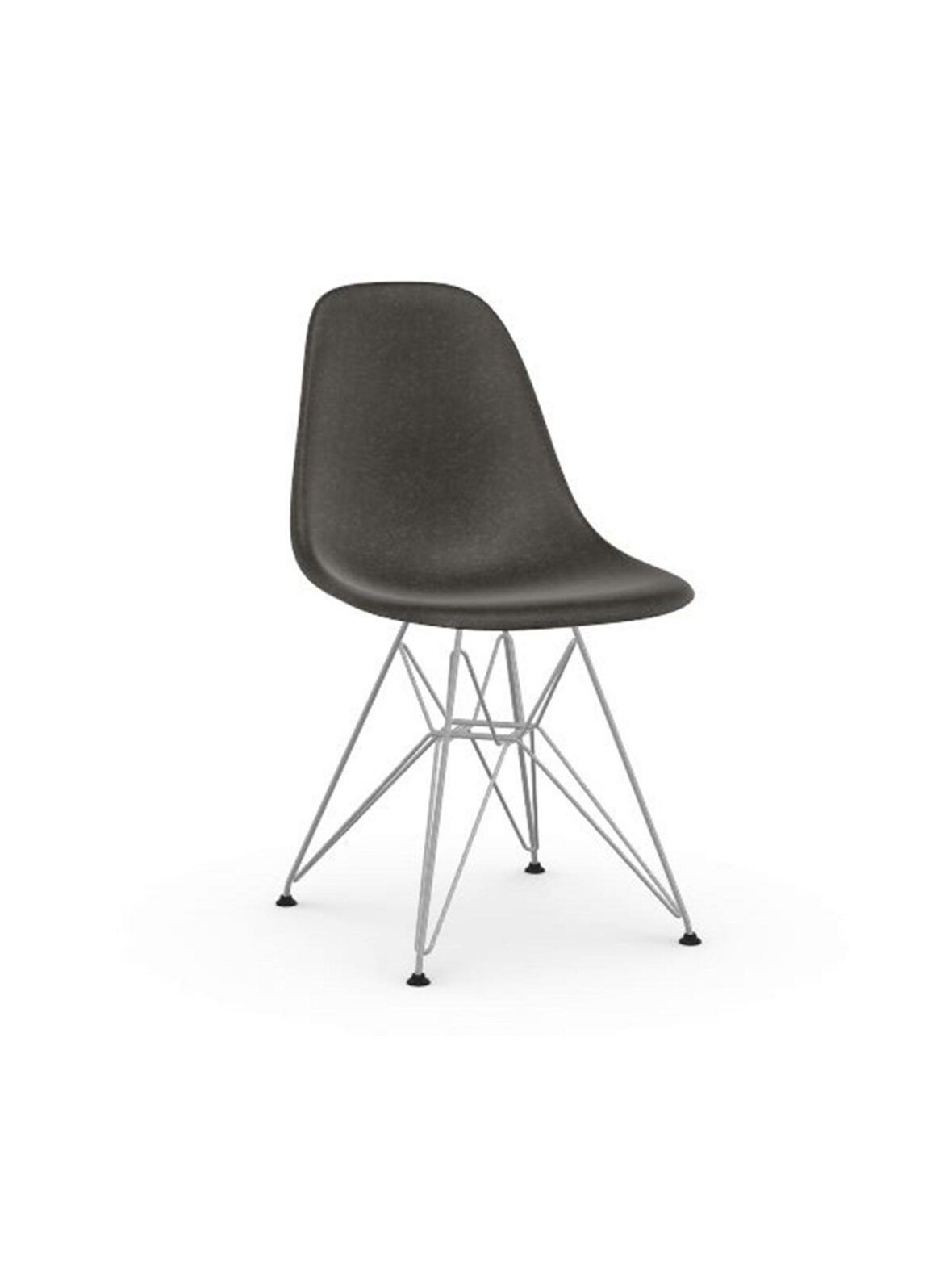 Eames dsr fiberglass -tuoli elephant grey/kromi