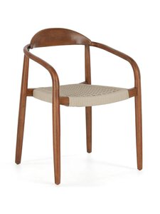 Kave Home - Nina-tuoli pähkinä/beige - BEIGE | Stockmann