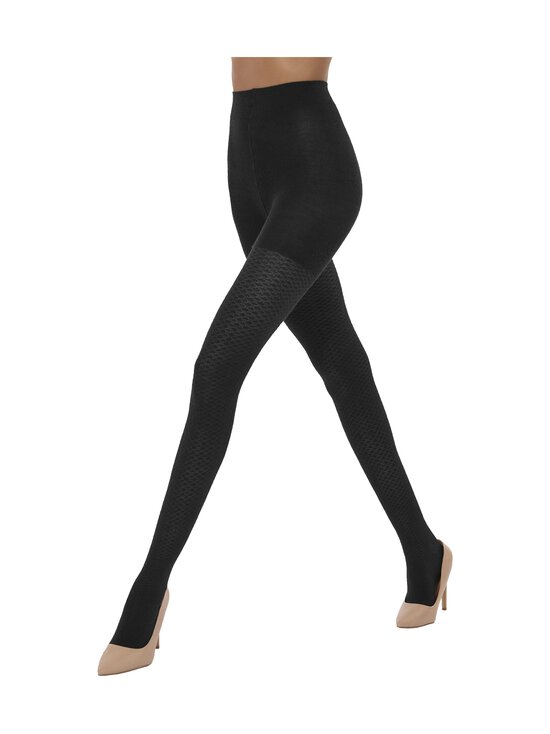 Wolford - Merino Pattern adītas zeķubikses 100 den - 7005 BLACK | Stockmann - photo 3