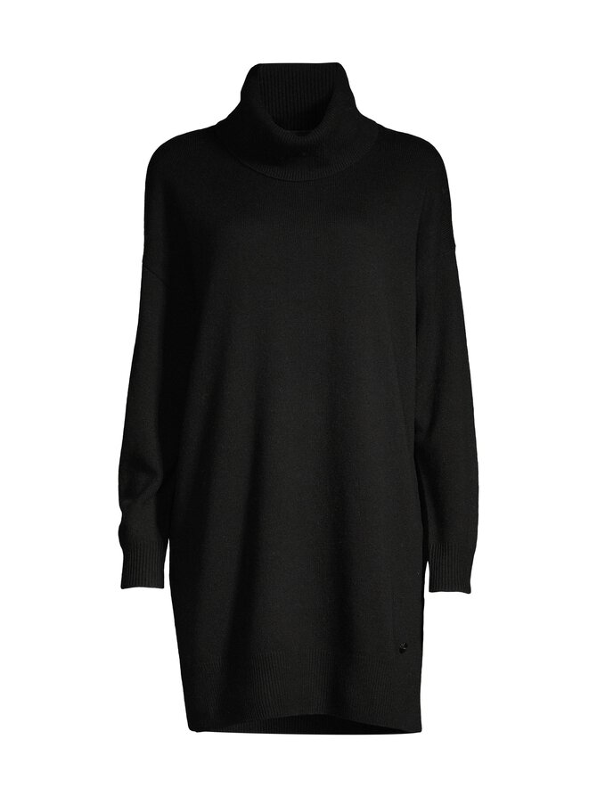 Black wool blend tunic