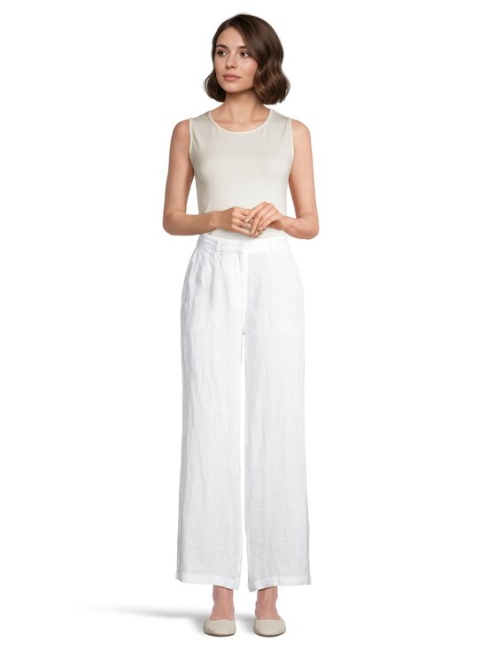 Lexington - Mid-Waist Wide-Leg -pellavahousut - 100 WHITE | Stockmann - photo 5