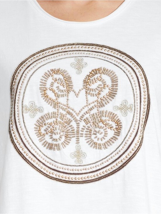 MOS MOSH - MMZano Embroidery t-krekls - 101 WHITE - photo 4 MOS MOSH - MMZano Embroidery t-krekls - 101 WHITE | Stockmann - photo 4