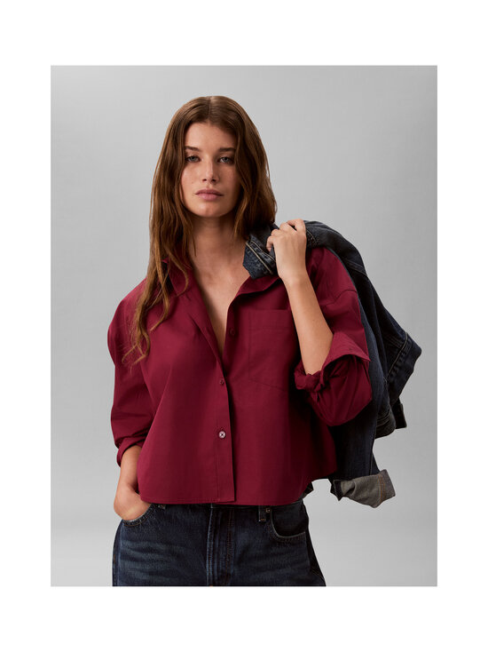 Calvin Klein Jeans - Poplīna īsais krekls - VG5 RHODODENDRON | Stockmann - photo 3