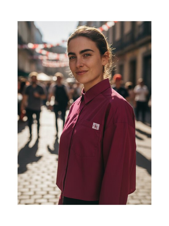 Calvin Klein Jeans - Poplīna īsais krekls - VG5 RHODODENDRON | Stockmann - photo 8