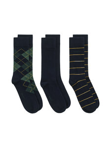 GANT - Argyle and Stripe -sukat 3-pack - 410 MARINE | Stockmann