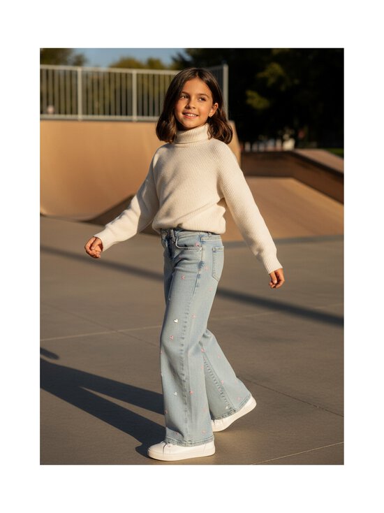 Name It - NkfRose Embroidery platu staru džinsi - LIGHT BLUE BLEACHED DENIM DETAIL:HEART EMB | Stockmann - photo 5