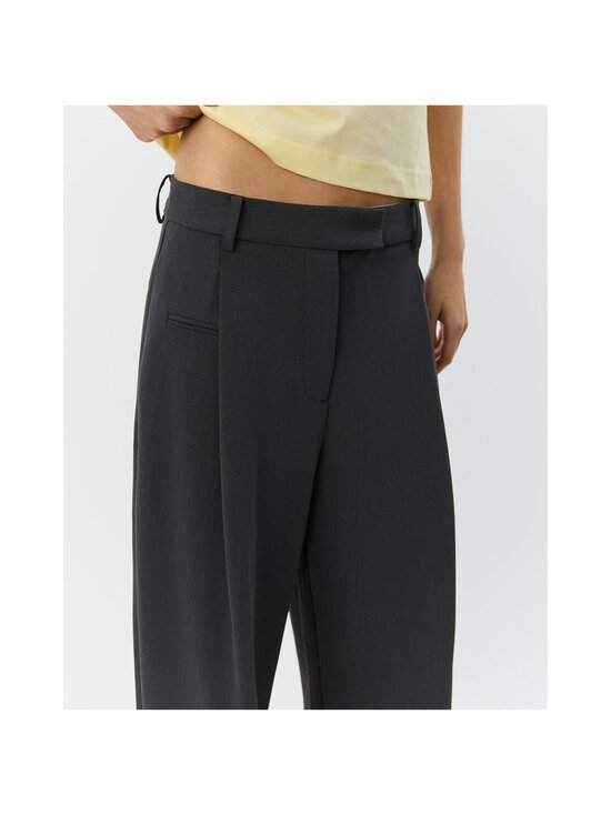 Sofie Schnoor - ElsabethSW Suiting -leveälahkeiset housut - 8008 DARK GREY | Stockmann - photo 4