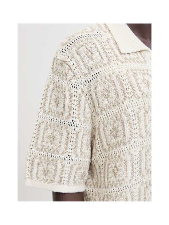 Jack & Jones - JorColin Crochet -neulottu pikeepaita - SEA SALT DETAIL:FEATHER GRAY | Stockmann - photo 8