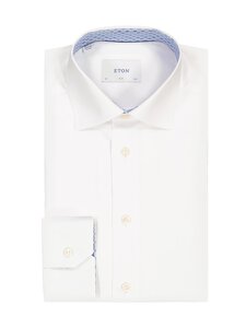 Eton - Slim Fit Floral Effect krekls ar apkakli - 00 WHITE | Stockmann