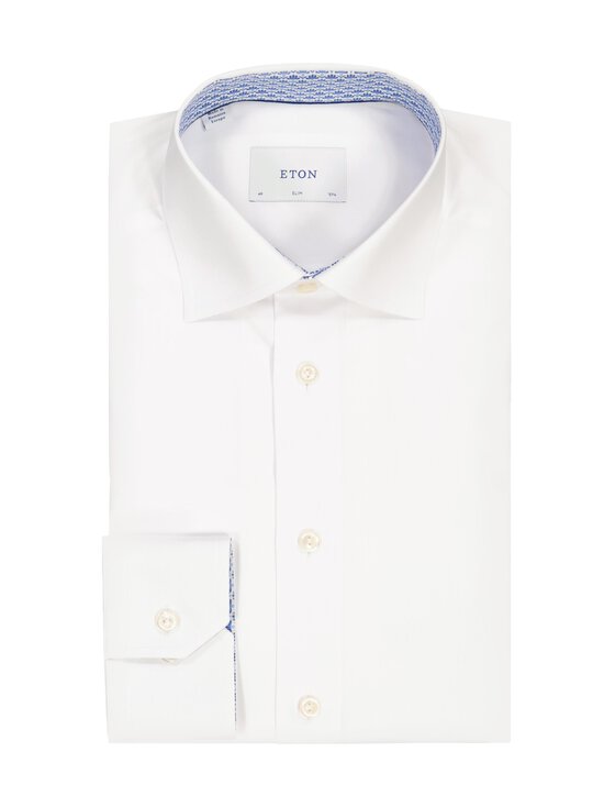 Eton - Slim Fit Floral Effect krekls ar apkakli - 00 WHITE | Stockmann - photo 1