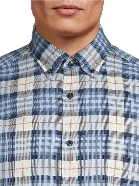 Olymp - Regular fit -ruudullinen flanellikauluspaita - 15 BLAU | Stockmann - photo 4