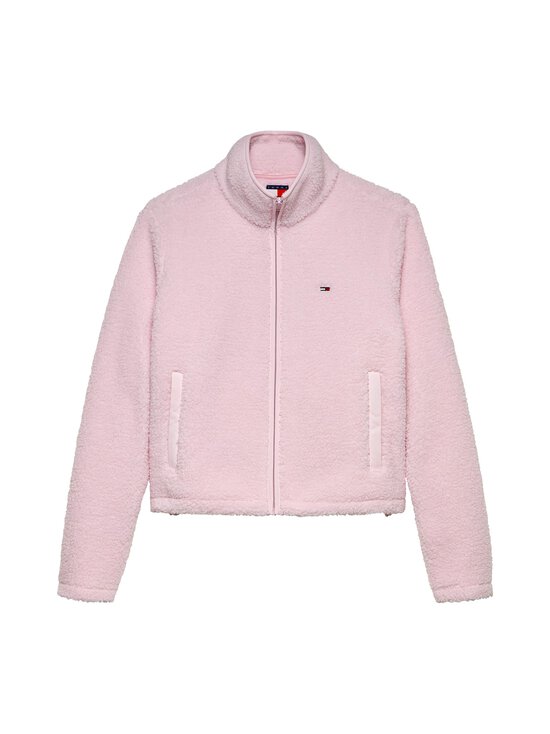 Tommy Jeans - S-Flag Teddy Zip Thru flīsa jaka - TOG LIGHT PINK | Stockmann - photo 1
