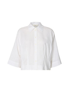 Selected - SlfCleo Regular 3/4 Cropped kreklblūze - BRIGHT WHITE | Stockmann