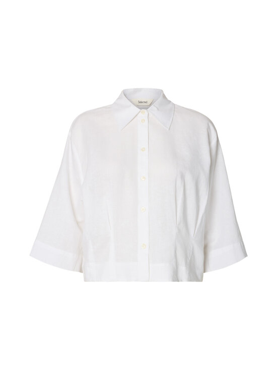 Selected - SlfCleo Regular 3/4 Cropped kreklblūze - BRIGHT WHITE | Stockmann - photo 1
