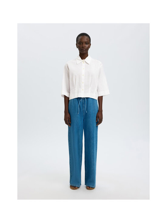Selected - SlfCleo Regular 3/4 Cropped kreklblūze - BRIGHT WHITE | Stockmann - photo 2