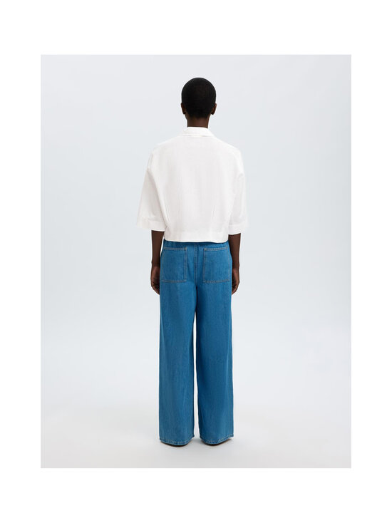 Selected - SlfCleo Regular 3/4 Cropped kreklblūze - BRIGHT WHITE | Stockmann - photo 3